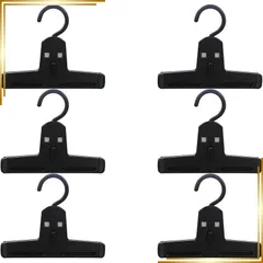 【新品】 シンコハンガー(Shinkohanger) 衣類用ハンガー S&F イージークリッパー 6個セット ブラック 日本製 ラック ズボン ピンチ 洗濯 タオル スラックス バスタオル ネクタイ 頑丈 かたくずれ防止 物干し スカート パンツ 押し入れ 0