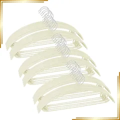 【新品】 Stomalier スーツハンガー 跡がつかない コートハンガー 肩 アーチ ハンガー 多機能 洗濯物干し ジャケットハンガー 滑らない スリム 型崩れ防止 乾湿両用 衣類ハンガー (オフホワイト, 30本セット) 0