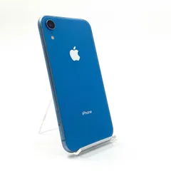 【全額返金保証】【最速発送】 iPhone XR 64GB ブルー au 白ロム 動作確認済 80%