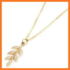 23-2/☆黄金の葉 リーフ紅葉 ゴールドネックレス | Mercari