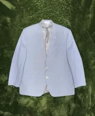 48R CHAPS by ralph lauren Ralph Lauren(ラルフローレン) USA ストライプ ブレザー ジャケット 青