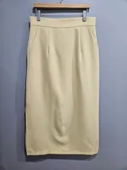 1+1 ライトイエロースリットスカート M