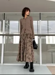 #분샵 # mila owen フラワー フルスカート ロング丈スカート ミラ・オーウェン