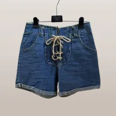 ハイウエスト デニム 半ズボン ショートパンツ ／ 中古