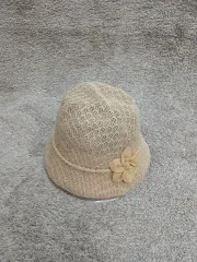 夏 バケットハット ベージュフラワー