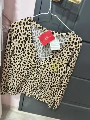 Disney(ディズニー) ミニーマウス レオパードカーディガン ピンクセス 姉ギャル ヴィンテージ