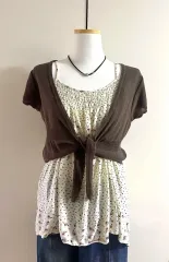 森ガール コーディネートセット セットアップ ノースリーブカーディガン