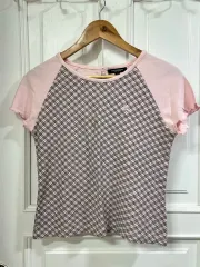 BURBERRY(バーバリー ) ロンドン ヴィンテージ ピンク ノヴァチェック 半袖Tシャツ
