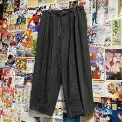 ブラックデニム デニム バルーン パンツ