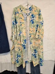 Thursday Island ロング 麻 カーディガン S 66 可能