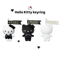 ハローキティ hello kitty(ハローキティ) 人形 限定版 ブラック ホワイト キャラクター キーリング キー バッグ ホルダー