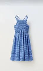 ザラキッズ 弾力性のある バンド パターン テクスチャー ワンピース 7y 新品