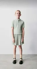 ザラキッズ ジッパー ニット Tシャツ ＋ プリーツ スカート セット 新品