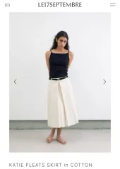 新品)le17 KATIE PLEATS SKIRT ivory M