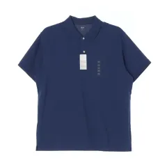 新品 XXL UNIQLO(ユニクロ) 青 半袖 ポロ カラー Tシャツ