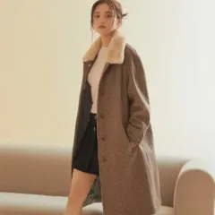 ロエム Karaファー取り外しコート 55