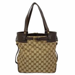 グッチ(Gucci) グッチ トートバッグ GGキャンバス 107757 キャンバス ブラウン レディース