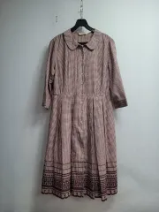 66 ) BCBG 刺繡 チェック柄ワンピース