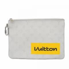 ルイ・ヴィトン(Louis Vuitton) ルイ・ヴィトン クラッチバッグ モノグラム・ストーリー ジップドバッグ・ポーチGM M68310 ホワイト グレーメンズ