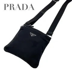 【価格交渉/質問大歓迎♪】【極美品】プラダ　三角ロゴ　ナイロン　黒　ショルダーバッグ　サコッシュ　5332