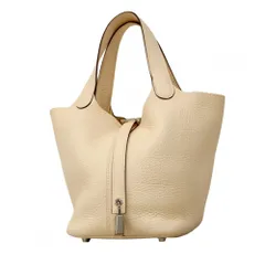 エルメス(Hermes) エルメス ハンドバッグ ピコタンロックPM トリヨンクレマンス ヴァニラ  W刻印レディース