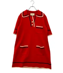 グッチ 半袖ワンピース ポロ ファインコットン 661678 XKBSK レディース SIZE L GUCCI