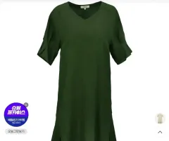 zishen ボリューム 麻 100 % ワンピース 66 サイズ 95