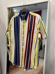 00s Chaps RL チャップス Ralph Lauren(ラルフローレン) マルチ ストライプ 半袖 シャツ