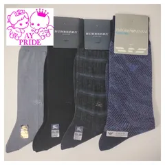 BURBERRY　ソックス　25～26㎝　EMPORIO ARMANI　25～27㎝　ロゴ入り　刺繍入り　ビジネスソックス　靴下　ブラック　ブルー　グレー　チェック　厚手　薄手