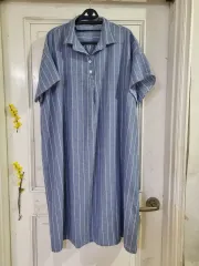 夏 オーバーサイズ 綿 ロング丈ワンピース ほぼ新品 バスト 69