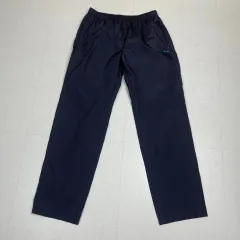 FILA フィラ ダークネイビー ナイロン ワイド トレーニングパンツ L