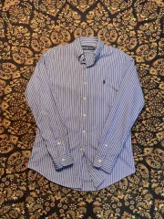 ポロ ブルーストライプ ボタンダウン シャツ
