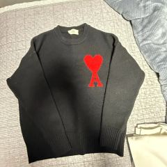 AMI PARIS ニット セーター ハート ブラック L - メルカリ