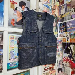 JPN とらいち グリッター デニム ベスト