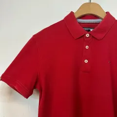 ジュニア 176 ) Tommy Hilfiger(トミーヒルフィガー) ミニ フラグ ロゴ PK Tシャツ カラーTシャツ