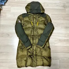 MILLET ミレー レディース ダウンジャケット ロング丈 オリジナル ロゴ フーディー アウター S/90