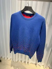 (M) ルイヴィトン グラデーション モノグラム ニット ブルー レッド