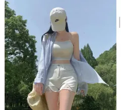 ライトブルー オーバーサイズ シャツ