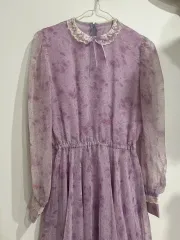 フラワー シフォン ワンピース