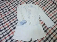 リネン 麻 白 ジャケット 55