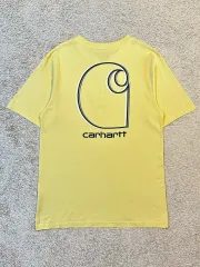 海外 M Carhartt(カーハート) CARHARTT リラックスフィット ビッグロゴ ポケット 半袖 Tシャツ