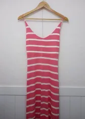 フォーエバー トゥエンティーワン ストライプ マキシ ワンピース L