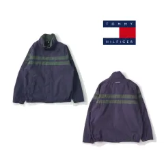 トミーヒルフィガー ストライプ バイカラー ジャケット