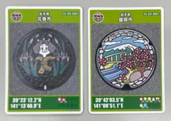 【すいすぽ様専用】マンホールカード　盛岡市B&花巻市D 2枚セット500円