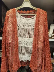 新品) 活用度良い服 カーディガン 天然染料染め 66-77