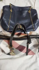 ダックスバッグ2点 (ブルーマリン バッグ & チェック柄)