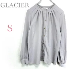 グラシア GLACIER【S】バンドカラーシャツ　ブラウス　きれいめ　春　オフィスカジュアル　フォーマル