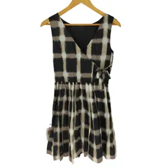 マークバイマークジェイコブス Marc by Marc Jacobs チェック柄 コットンシルク ノースリーブワンピース レディース  0