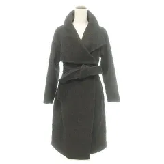 プラステ PLST 美品 ウール混 ロング コート アウター Sサイズ ダークブラウン ■TC