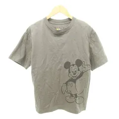 ロンハーマン Ron Herman × Disney 美品 ミッキーマウスプリント Ｔシャツ 半袖 日本製 XSサイズ チャコール ■GY47